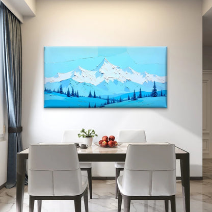 Soft Landscape Illustration Wall Art Canvas Office Home Room Framed 120x60cm