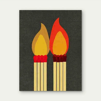 Design of a French Matchbox 60x90cm Metal Print Ready to Hang