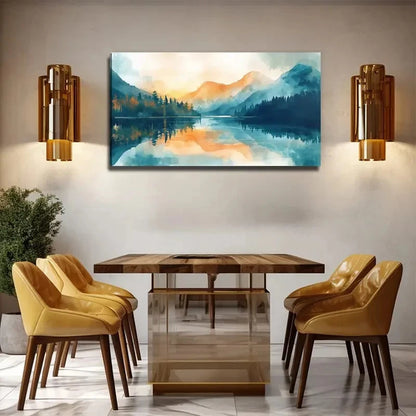 Beautiful Lake Suitable Wall Art Canvas Office Home Room Framed 120x60cm