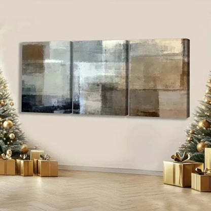 3pcs Modern Abstract Contemporary Winter Wall Art Set Canvas Unframed - High Quality Print 100% Australian Made Wall Canvas