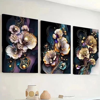 3pcs Abstract Wind Flowerc Landscape Perfect Wall Art Set Canvas Framed 40x60cm - High Quality Print 100% Australian Made Wall Canvas Ready to Hang - Bella Home Decor