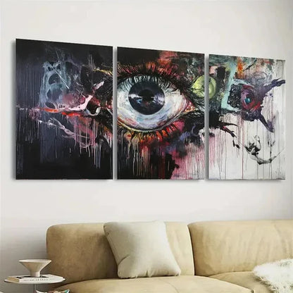3pcs Modern Abstract Design with Bold Colors Wall Art Set Canvas Unframed - High Quality Print 100% Australian Made Wall Canvas - Bella Home Decor