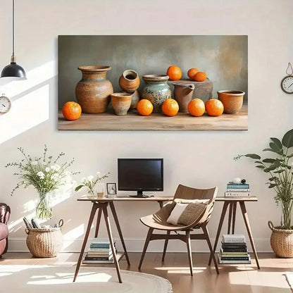 Rustic Farmhouse Modern Pottery Wall Art Canvas Office Home Room Framed 120x60cm