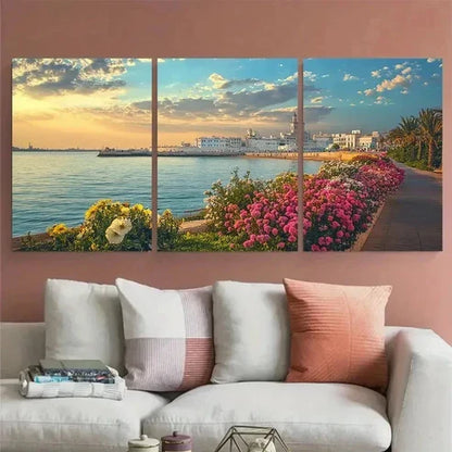 3pcs North African Decor Algerian Wall Art Canvas Unframed - High Quality Print 100% Australian Made Wall Canvas