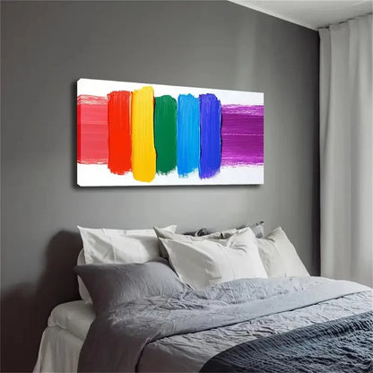 Abstract Watercolor Colors Wall Art Canvas Office Home Room Framed 120x60cm - Bella Home Decor
