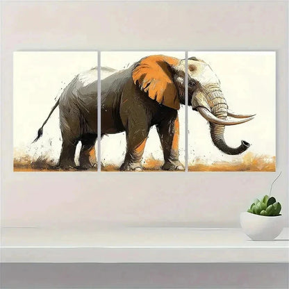 3pcs Animals Modern Preppy Dustin Way Perfect Wall Art Set Canvas Framed 50x70cm - High Quality Print 100% Australian Made Wall Canvas Ready to Hang - Bella Home Decor