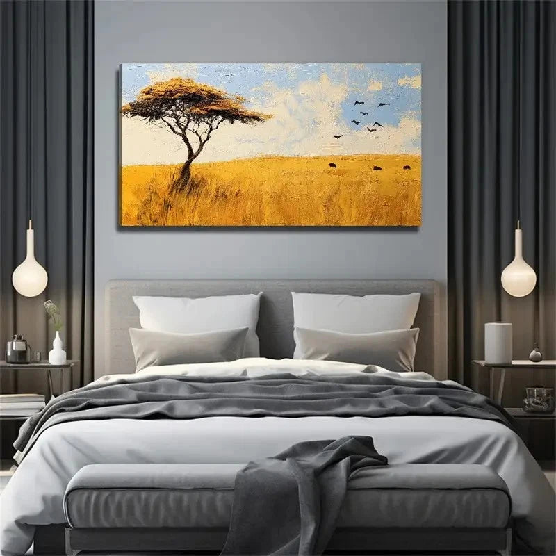 Bohemian African Perfect Wall Art Canvas Office Home Room Framed 120x60cm