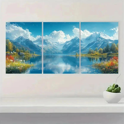3pcs Nature Loving Modern Spaces Perfect Wall Art Set Canvas Framed 50x70cm - High Quality Print 100% Australian Made Wall Canvas Ready to Hang