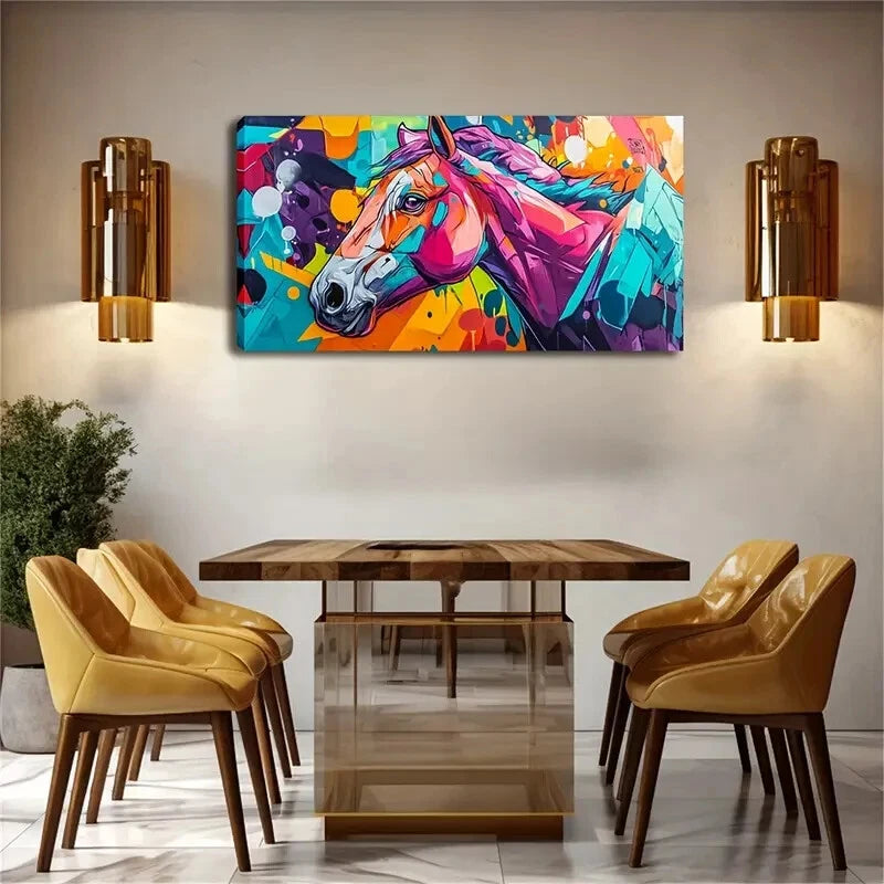 Combining Geometric Shapes Wall Art Canvas Office Home Room Framed 120x60cm - Bella Home Decor