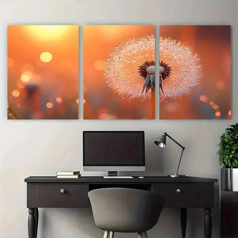 3pcs Abstract Soft Focus Vibrant Perfect Wall Art Set Canvas Framed 50x70cm - High Quality Print 100% Australian Made Wall Canvas Ready to Hang - Bella Home Decor
