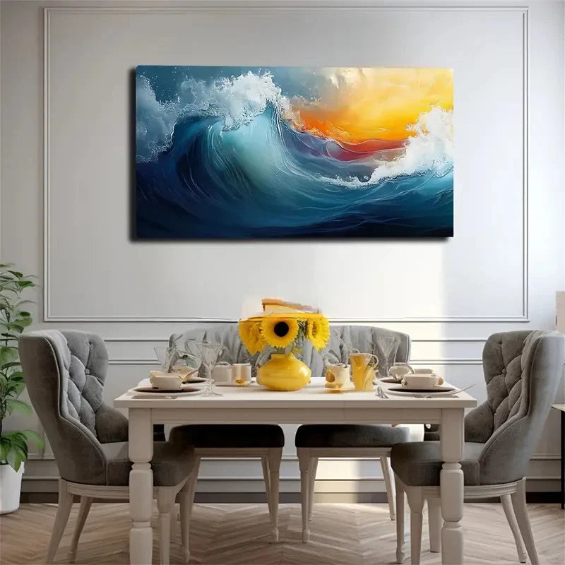 Magnificent Views Ocean Wall Wall Art Canvas Office Home Room Framed 120x60cm