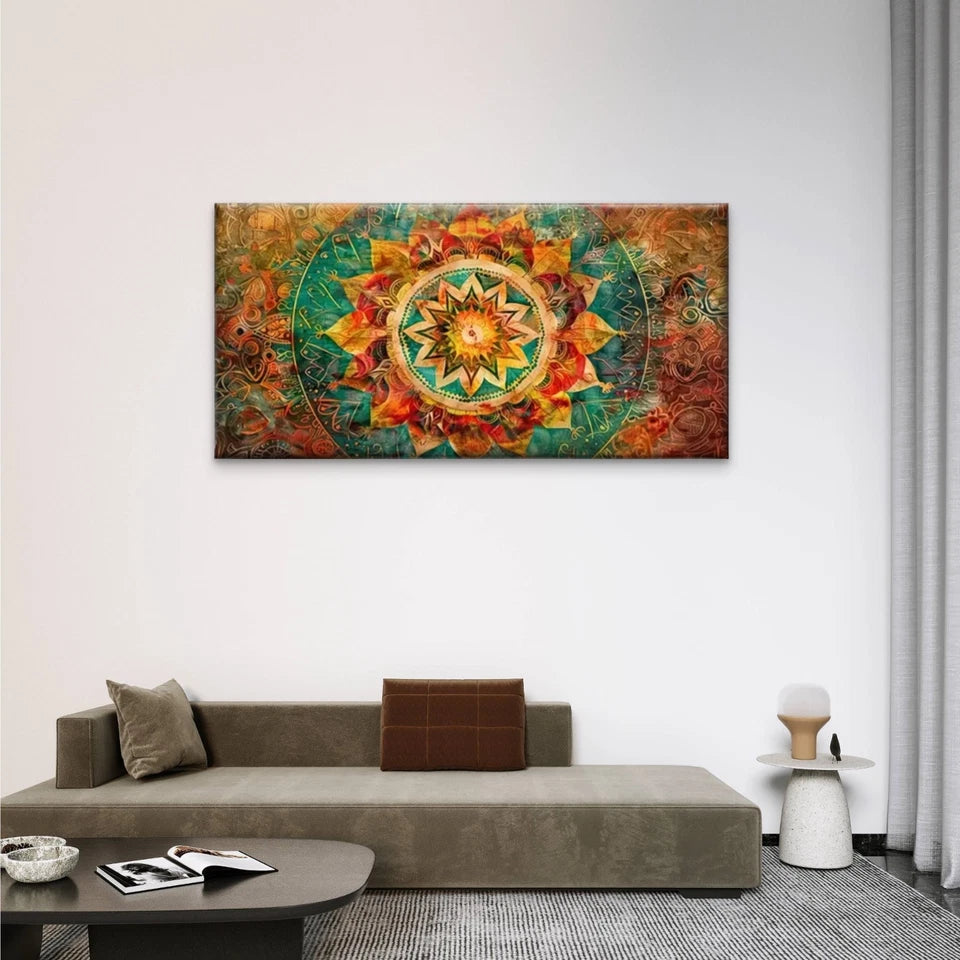 Colorful Flowers Pattern Wall Art Canvas Office Home Room Framed 120x60cm