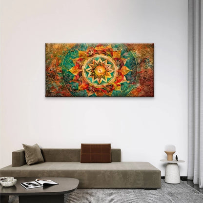 Colorful Flowers Pattern Wall Art Canvas Office Home Room Framed 120x60cm