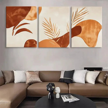 3pcs Modern Abstract Botanical Natural Perfect Wall Art Set Canvas Unframed - High Quality Print 100% Australian Made Wall Canvas