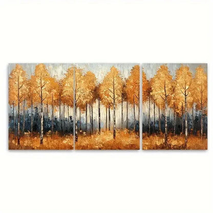 3pcs Contemporary Forest  Wall Art Set Canvas Unframed - High Quality Print 100% Australian Made Wall Canvas - Bella Home Decor