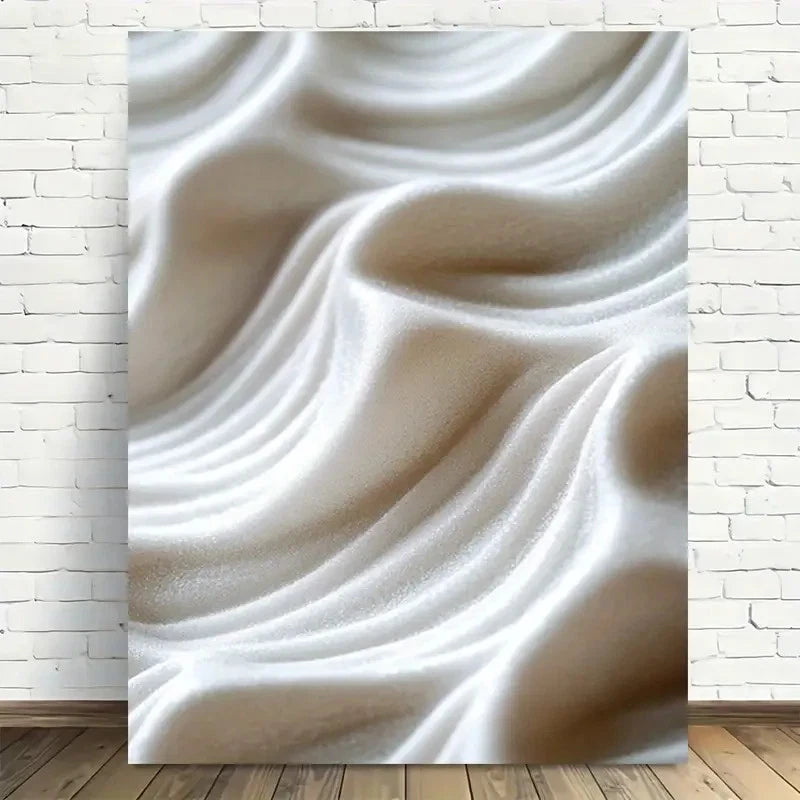 Beautiful Abstract Wave Modern Vintage Painting 40x60cm Metal Print Ready to Hang