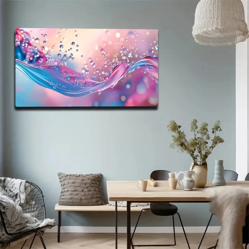 Dreamy Water Ripple Bubble Wall Art canvas office home room framed 120x60cm - Bella Home Decor