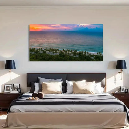 Tropical Beach Seaside Décor Wall Art Canvas Office Home Room Framed 120x60cm