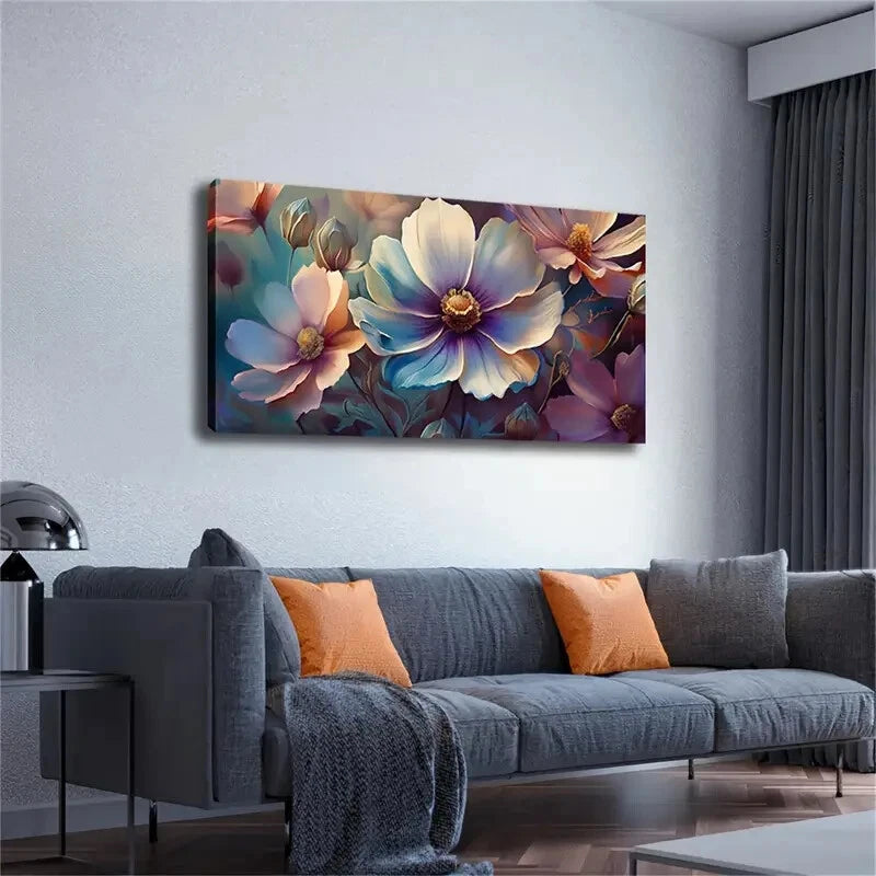 Realistic Delicate Petal Detail Wall Art Canvas Office Home Room Framed 120x60cm - Bella Home Decor