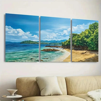 3pcs The Azuero Peninsula Panama Wall Art Set Canvas Framed 50x70cm - High Quality Print 100% Australian Made Wall Canvas Ready to Hang