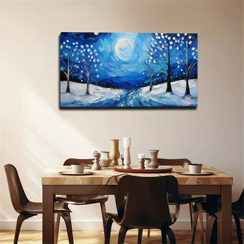 Winter Grove With Artistic Wall Art Canvas Office Home Room Framed 120x60cm