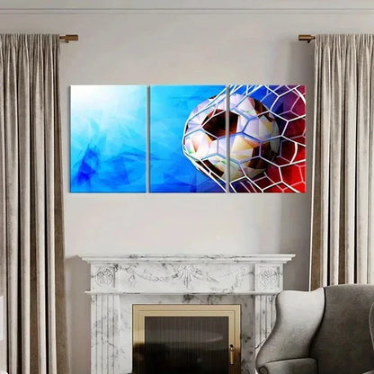 3pcs Sports Themed Football Goal Moment Wall Art Canvas Unframed - High Quality Print 100% Australian Made Wall Canvas