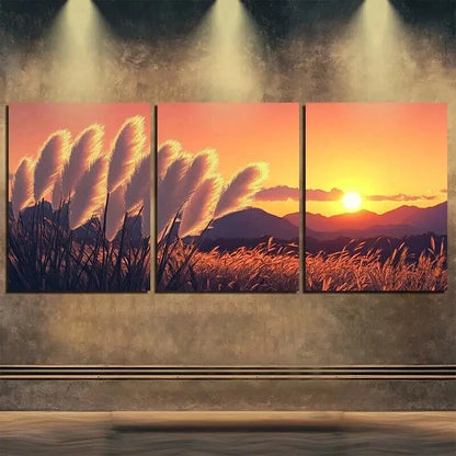 3pcs Exquisite Autumn Sun Shine Calm Perfect Wall Art Set Canvas Framed 60x90cm - High Quality Print 100% Australian Made Wall Canvas Ready to Hang