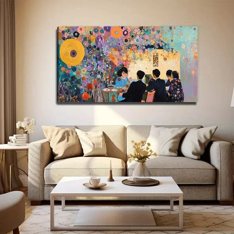 Colorful Modern Abstract Wall Art Canvas Office Home Room Framed 120x60cm