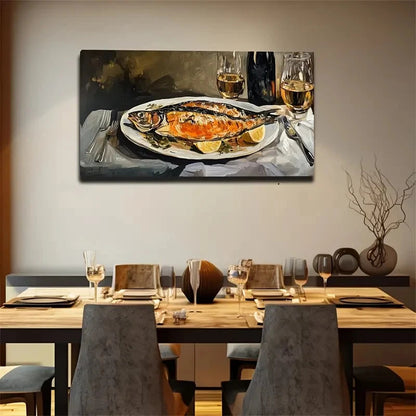Vivid Modern Bohemian Glasses Wallc Art Canvas Office Home Room Framed 120x60cm