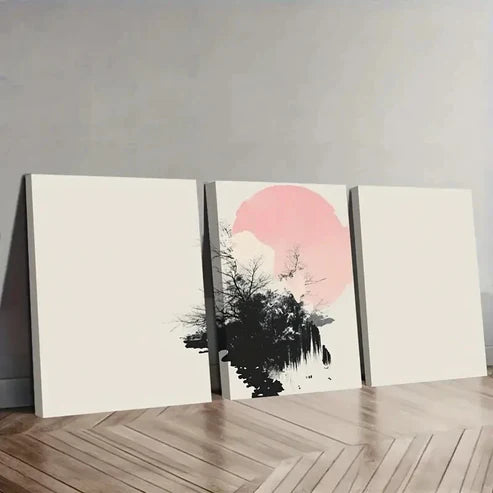 3pcs Gentle Hum of Nature's Heartbeat Wall Art Set Canvas Unframed - High Quality Print 100% Australian Made Wall Canvas - Bella Home Decor