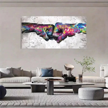 Colorful Street Vibrant Decor Wall Art Canvas Office Home Room Framed 120x60cm - Bella Home Decor