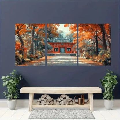3pcs Kiawes Hausa Ukiyo-E Japanese Wall Art Set Canvas Unframed - High Quality Print 100% Australian Made Wall Canvas