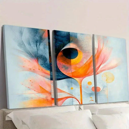 3pcs Humorous Abstract Art Wall Art Set Canvas Framed 40x60cm - High Quality Print 100% Australian Made Wall Canvas Ready to Hang