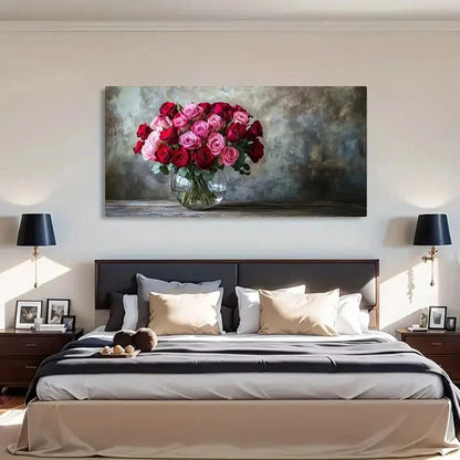 Gerbera Daisies Floral Décor Wall Art Canvas Office Home Room Framed 120x60cm - Bella Home Decor