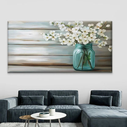 Japanese-Cherry Blossom Wall Art Canvas Office Home Room Framed 120x60cm