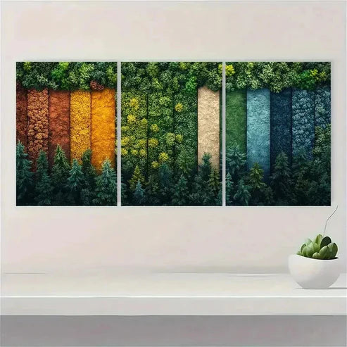 3pcs Patchwork Nature Scenic Landscape Wall Art Canvas Unframed - High Quality Print 100% Australian Made Wall Canvas