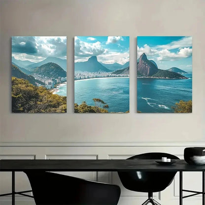 3pcs Rio de Janeiro Brazil  RJ Wall Art Canvas Framed 40x60cm - High Quality Print 100% Australian Made Wall Canvas Ready to Hang - Bella Home Decor