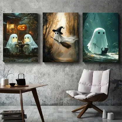 3pcs Gothic   Home Decoration Dark Aesthetic Wall Art Set Canvas Framed 50x70cm - High Quality Print 100% Australian Made Wall Canvas Ready to Hang - Bella Home Decor
