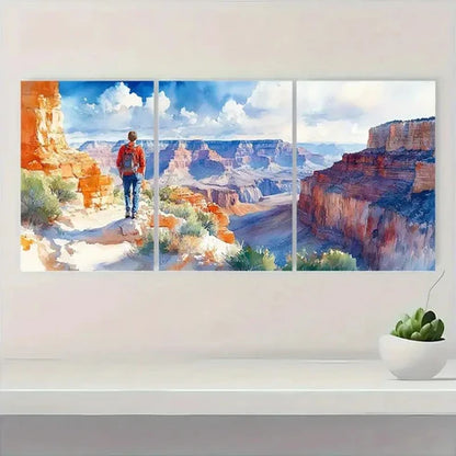 3pcs Red Rock Mountain Landscapes Wall Art Canvas Unframed - High Quality Print 100% Australian Made Wall Canvas - Bella Home Decor