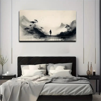 Harmonious Ink Painting Wall Art Canvas Office Home Room Framed 120x60cm