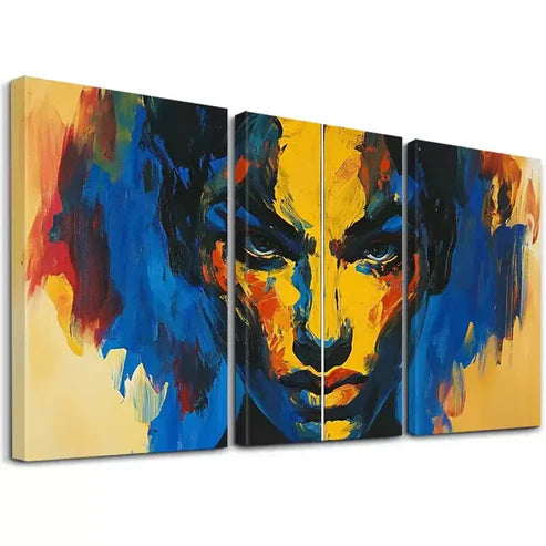 3pcs Modern Decorative Archaic Style Yellow Canvas Unframed - High Quality Print 100% Australian Made Wall Canvas