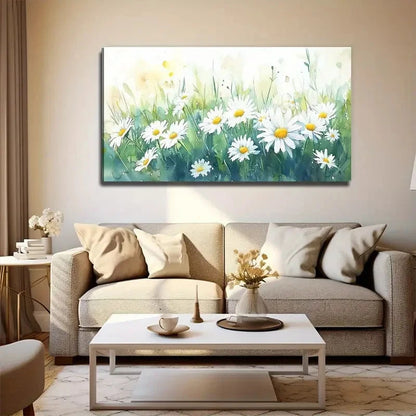 Fun White Mums Nature Suitable Wall Art Canvas Office Home Room Framed 120x60cm