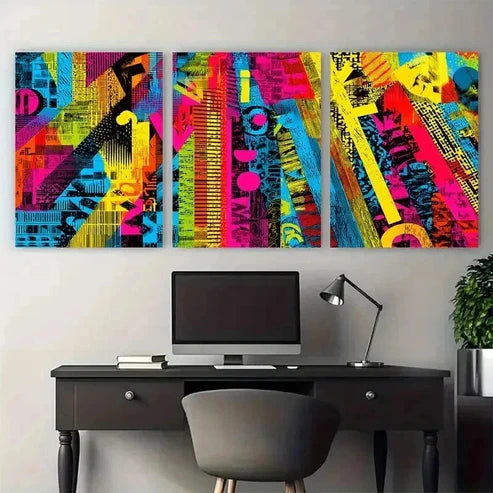 3pcs Aesthetic Abstract Minimalist Decor Wall Art Canvas Unframed – High Quality Print 100% Australian Made Wall Canvas