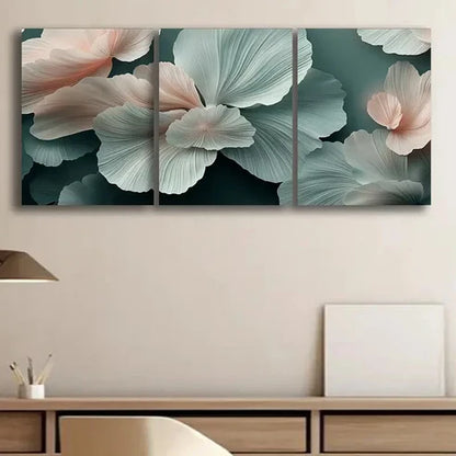 3pcs Green and White Shaded Circles Perfect Wall Art Set Canvas Unframed - High Quality Print 100% Australian Made Wall Canvas