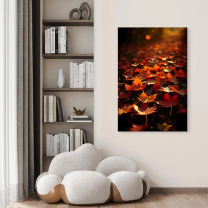 Beautiful Autumn Leaves 60x90cm Metal Print Ready to Hang