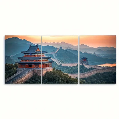 3pcs Great Wall of China & Forbidden TI   Wall Art Set Canvas Framed 40x60cm - High Quality Print 100% Australian Made Wall Canvas Ready to Hang