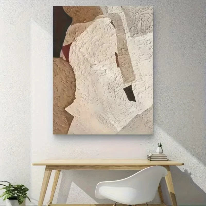 Abstract Oil Painting with Textured Brushstrokes Metal Print Ready to Hang