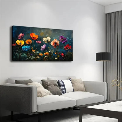 Smudged Background Effect Wall Art Canvas Office Home Room Framed 120x60cm - Bella Home Decor