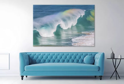 Sea Water Rainbows In The Wave Wall Art Decor 100% Australian Made - Bella Home Decor