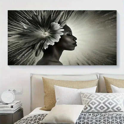 A Black And White Painting Wall Art Canvas Office Home Room Framed 120x60cm